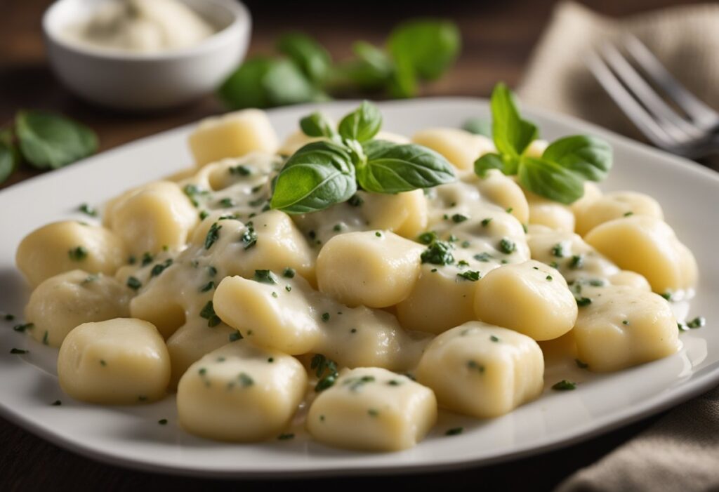 Receita de nhoque a um delicioso molho gorgonzola, sem lactose