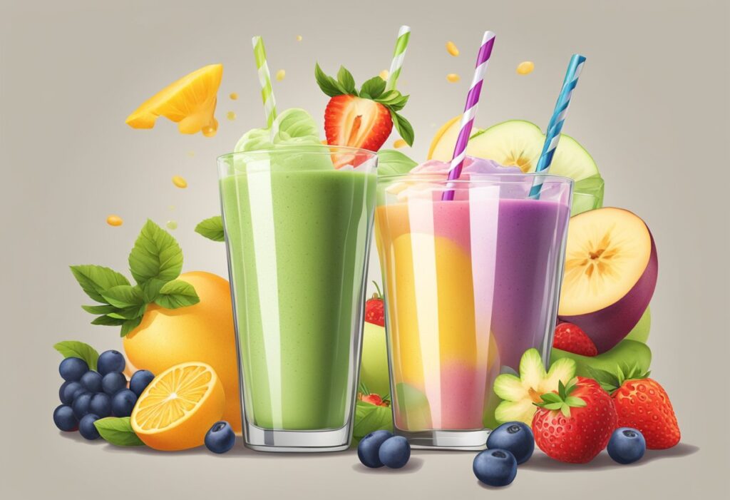 Smothie cremoso de frutas sem lactose